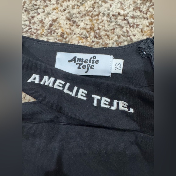 Amelie Teje Zip Up Cut Out Black Pants - Picture 3 of 9